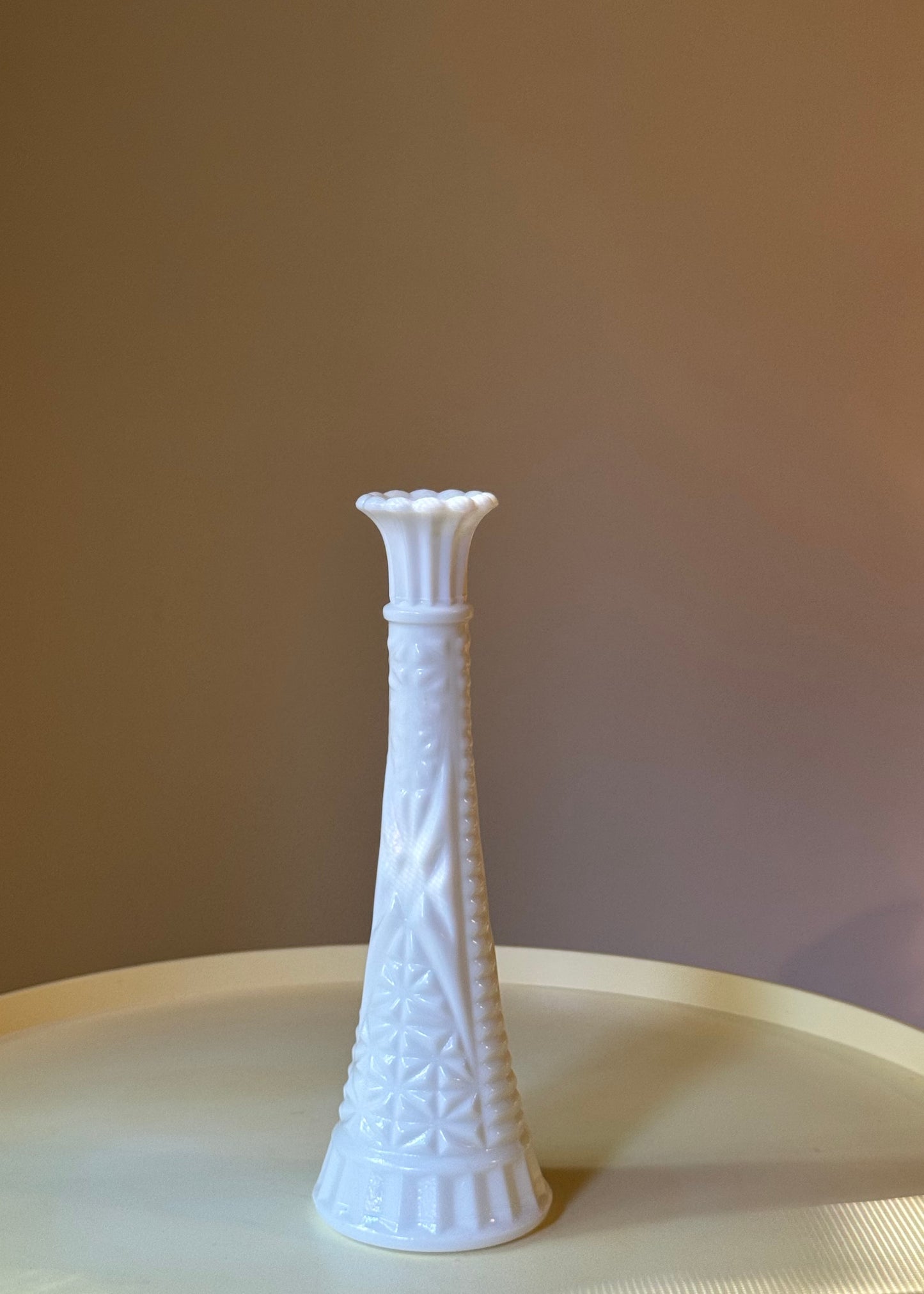 white milk glass vase