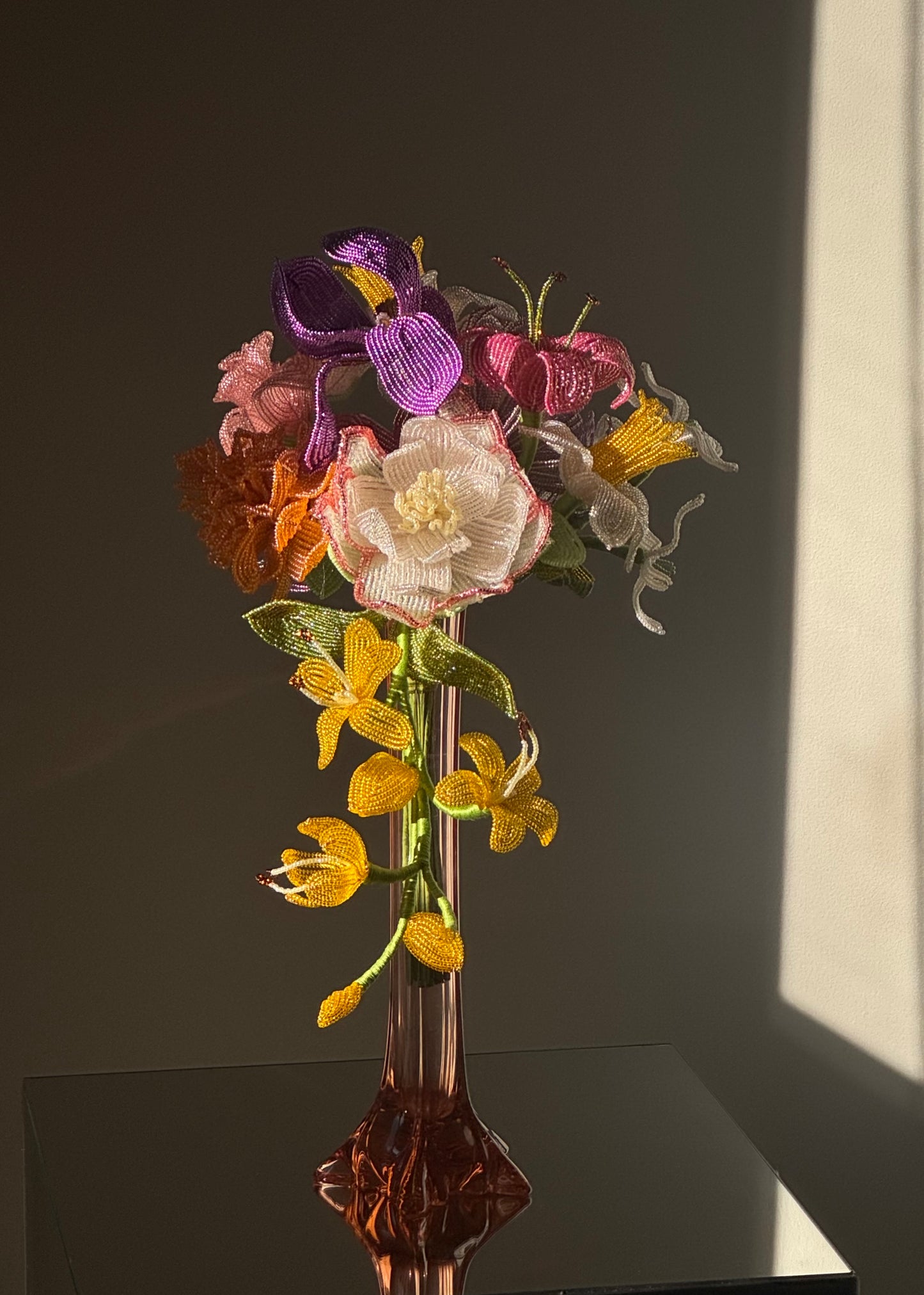 pink pedestal vase