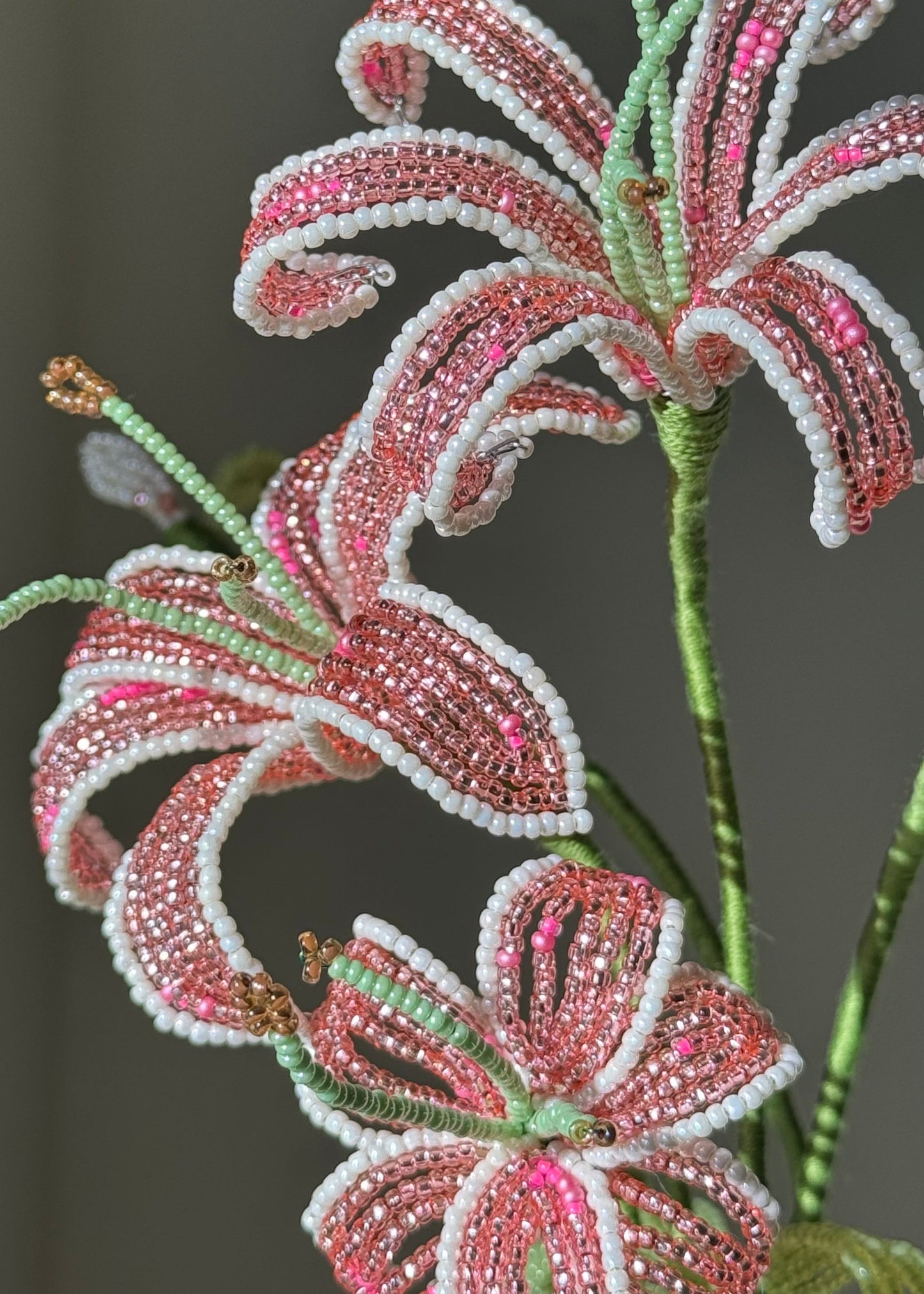 metallic tiger lily bouquet