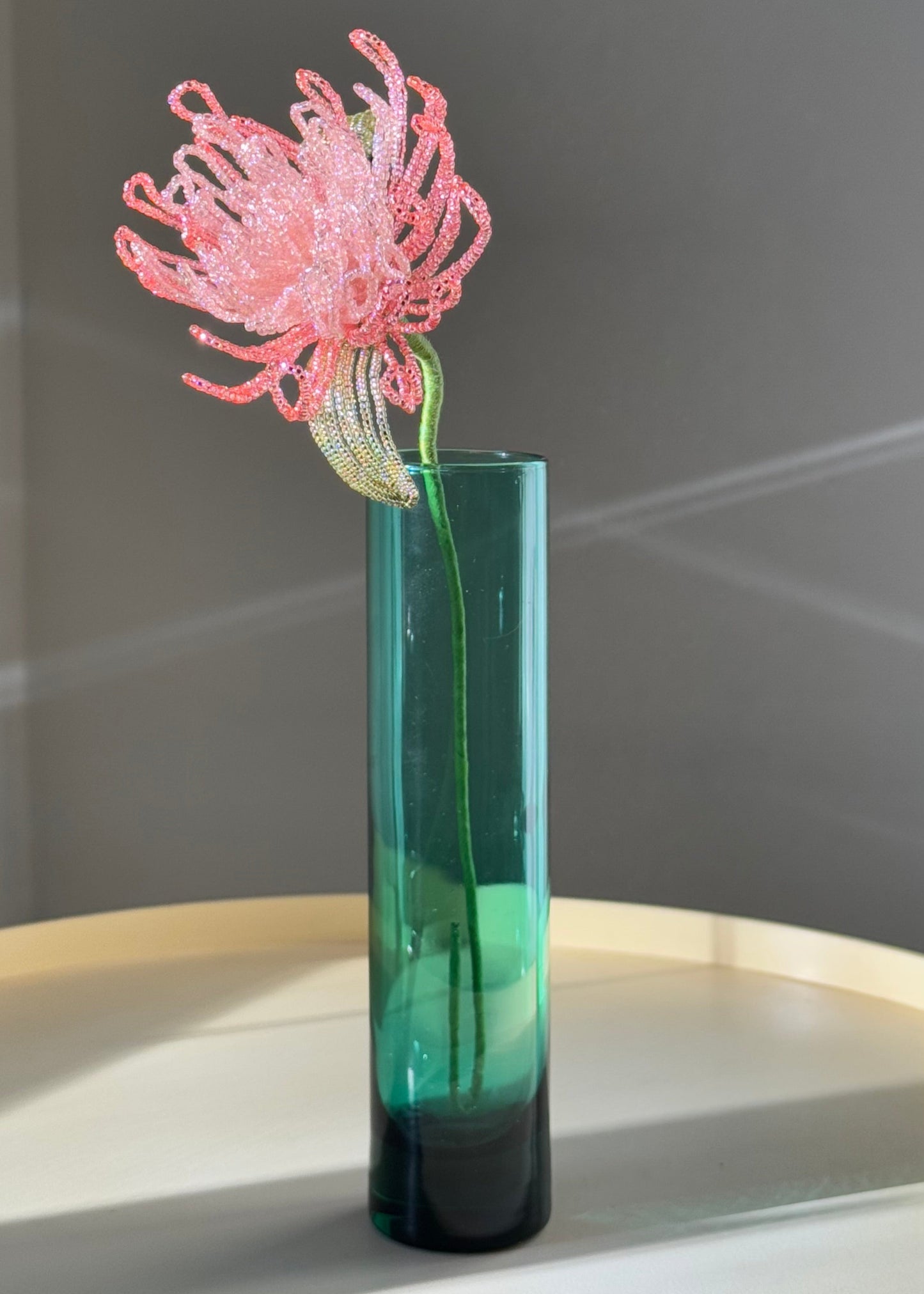 deep green bud vase