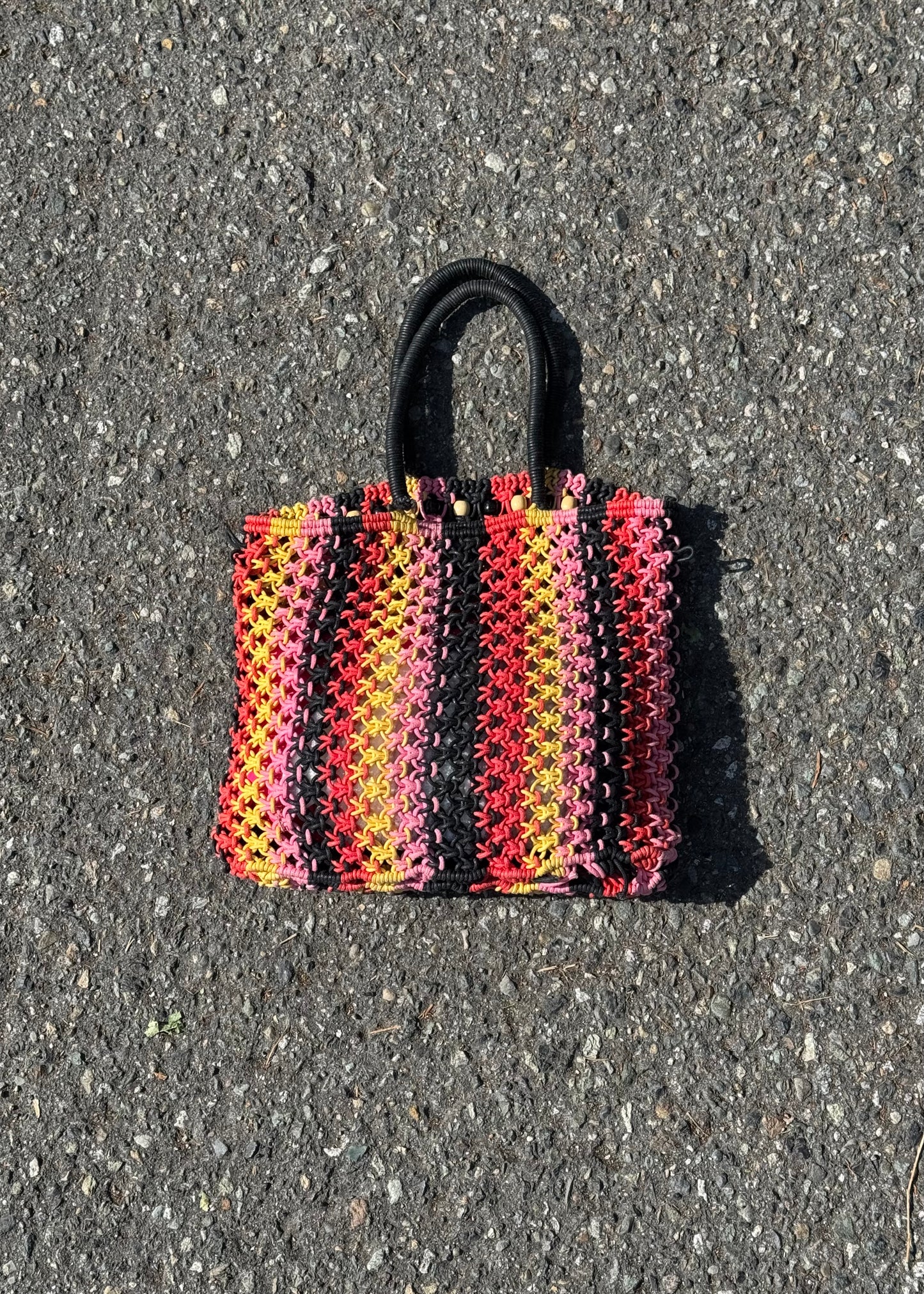 crocheted shoulder bag