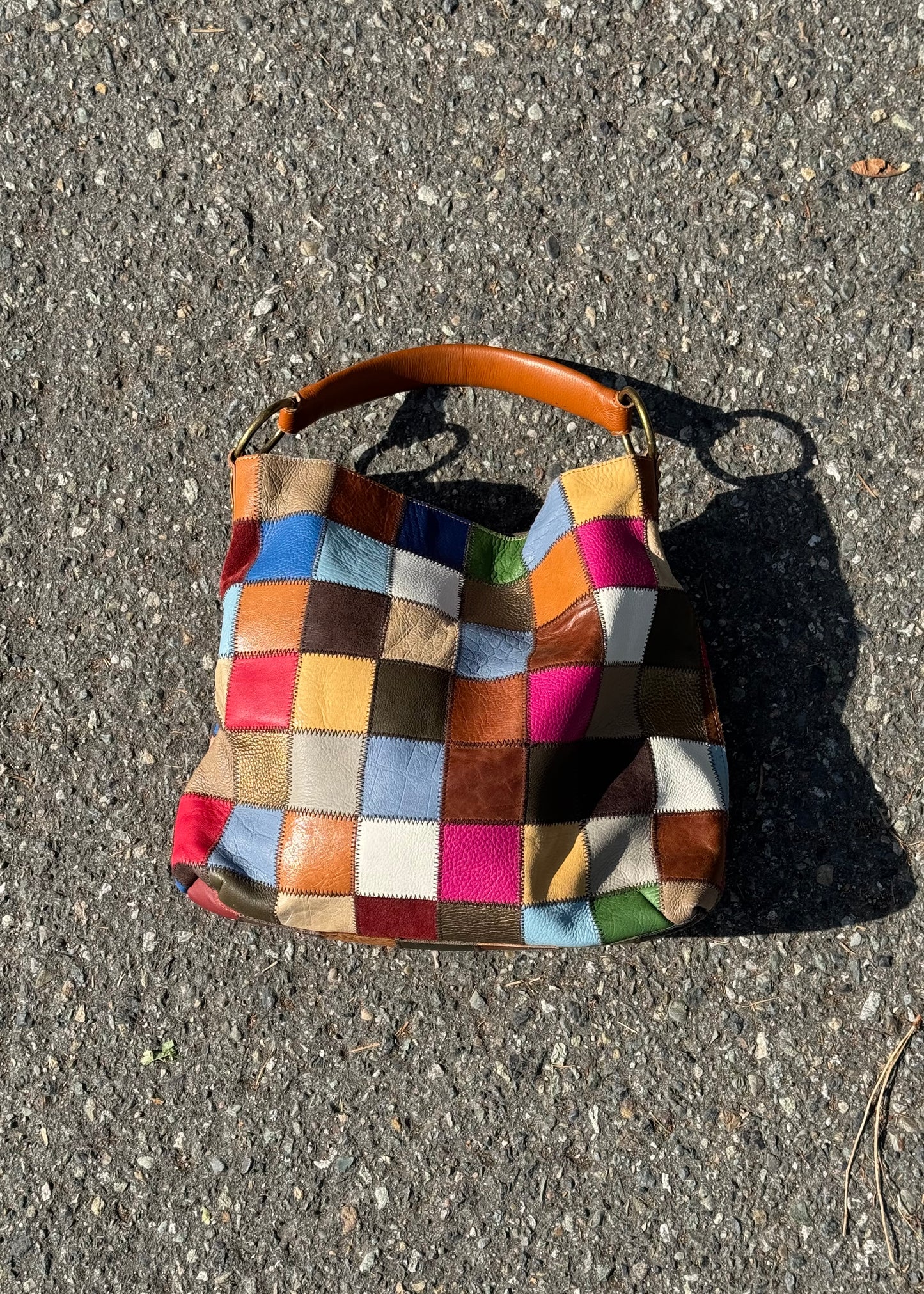 patchwork shoulder bag