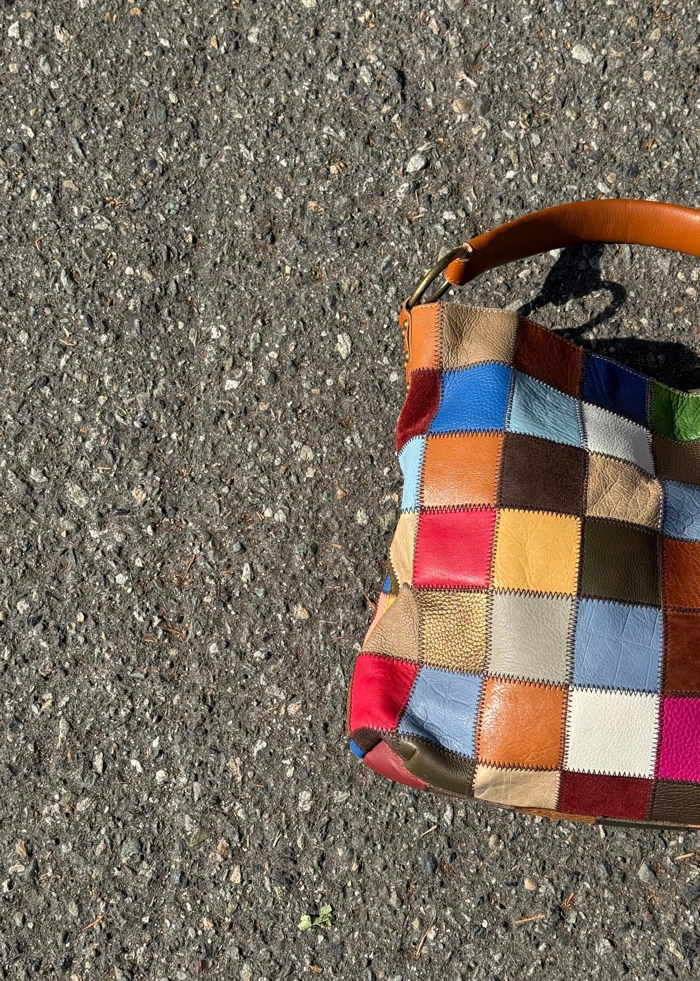 patchwork shoulder bag