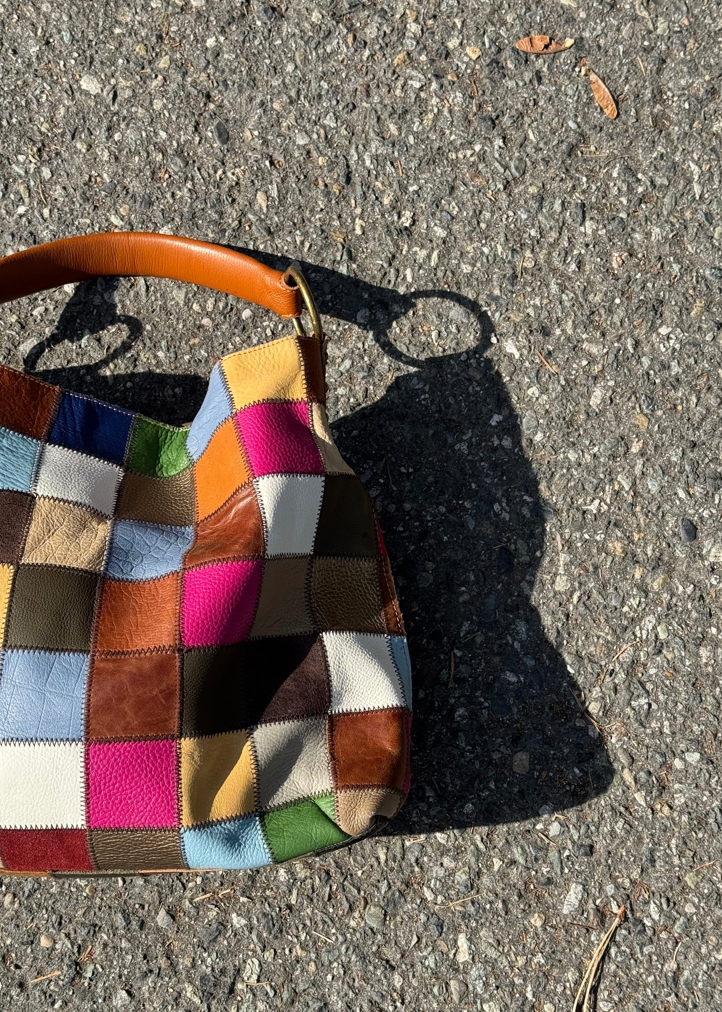 patchwork shoulder bag