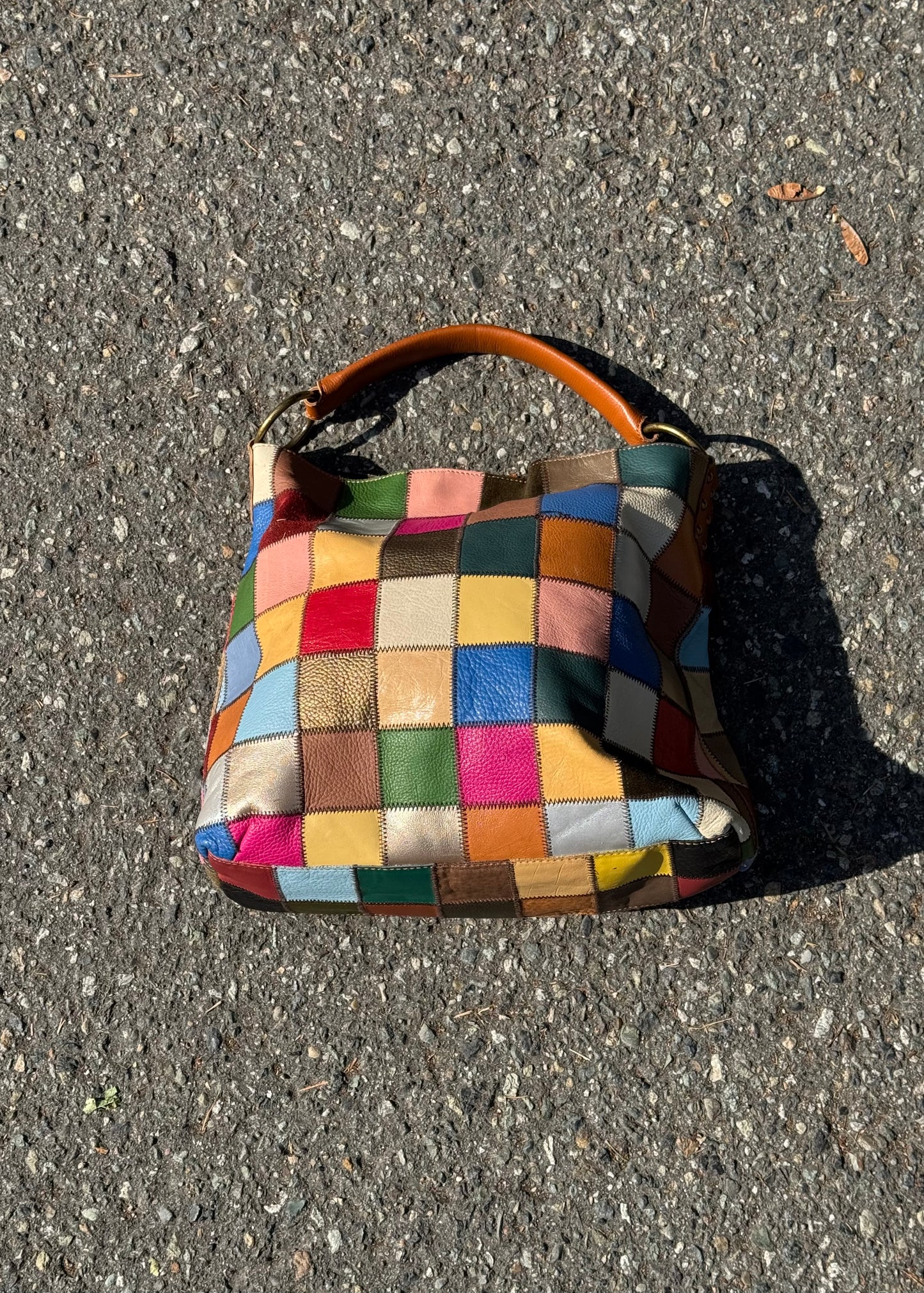 patchwork shoulder bag
