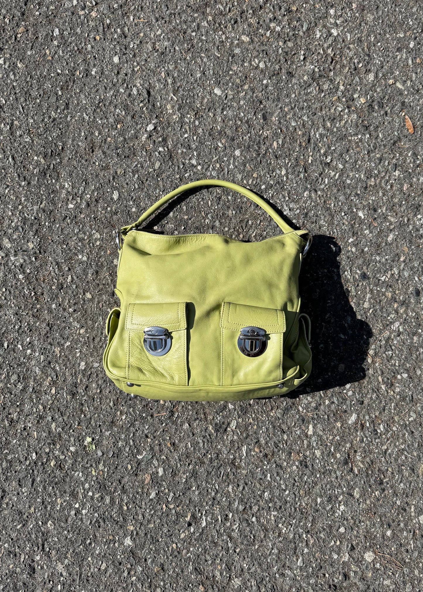lime green shoulder bag