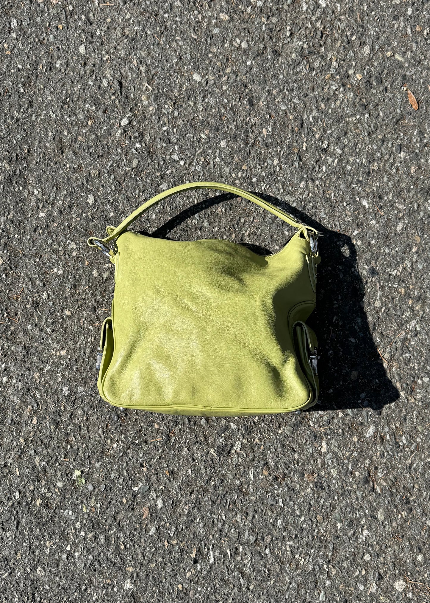 lime green shoulder bag