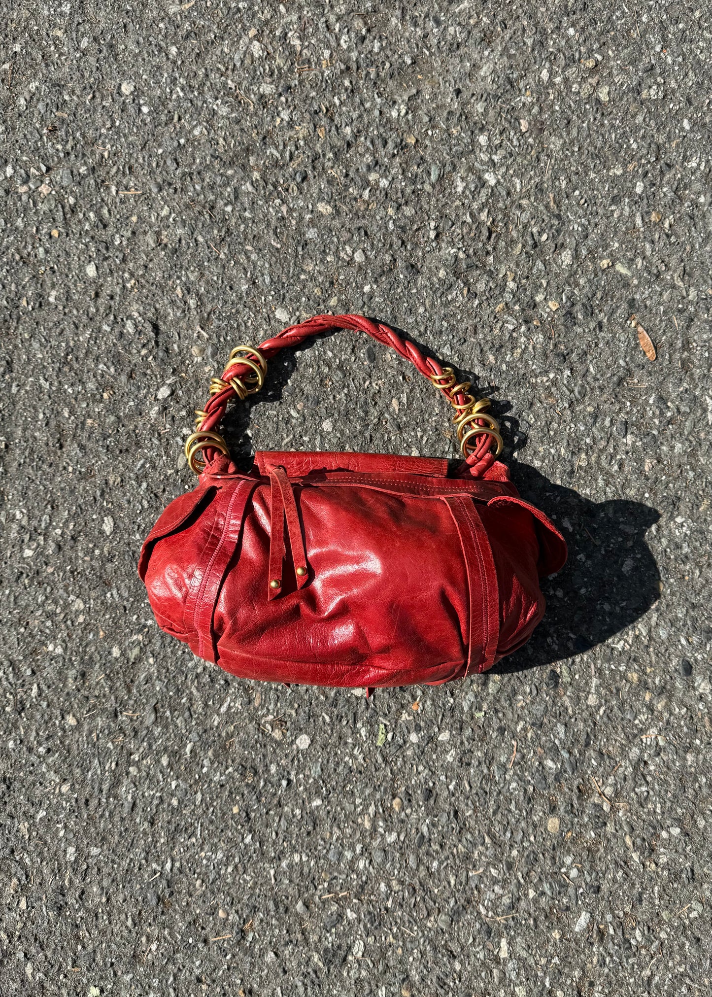 rough roses burnt orange bag