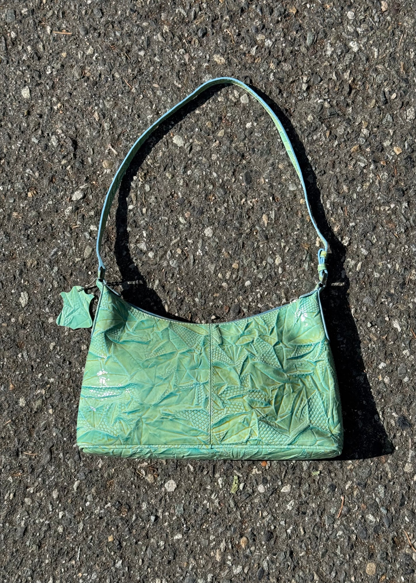 abstract turquoise bag