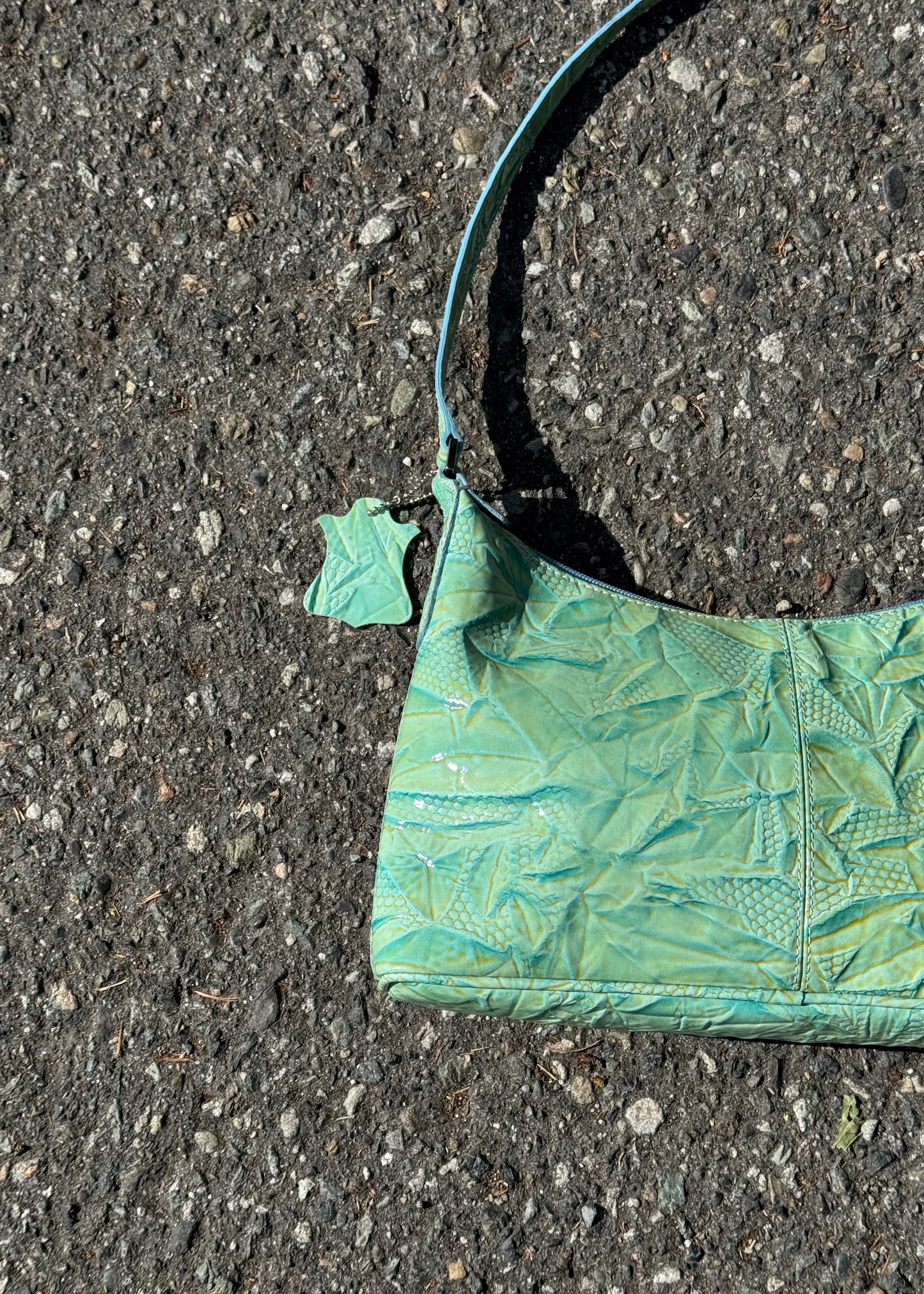 abstract turquoise bag