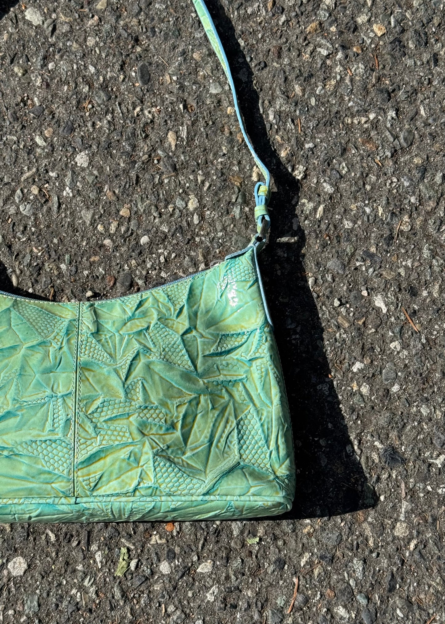 abstract turquoise bag