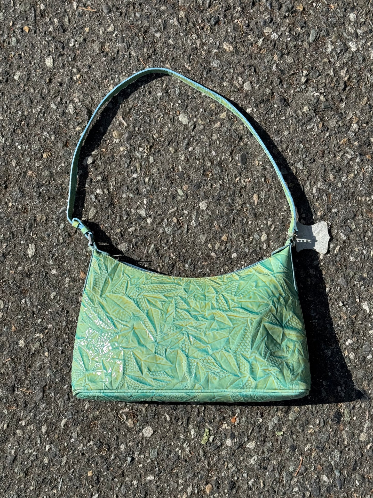 abstract turquoise bag