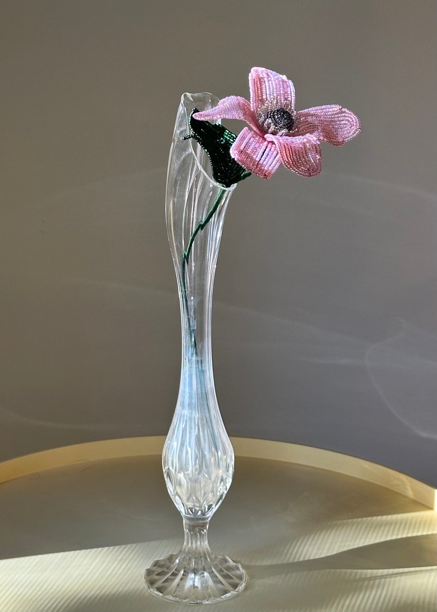asymmetrical glass bud vase