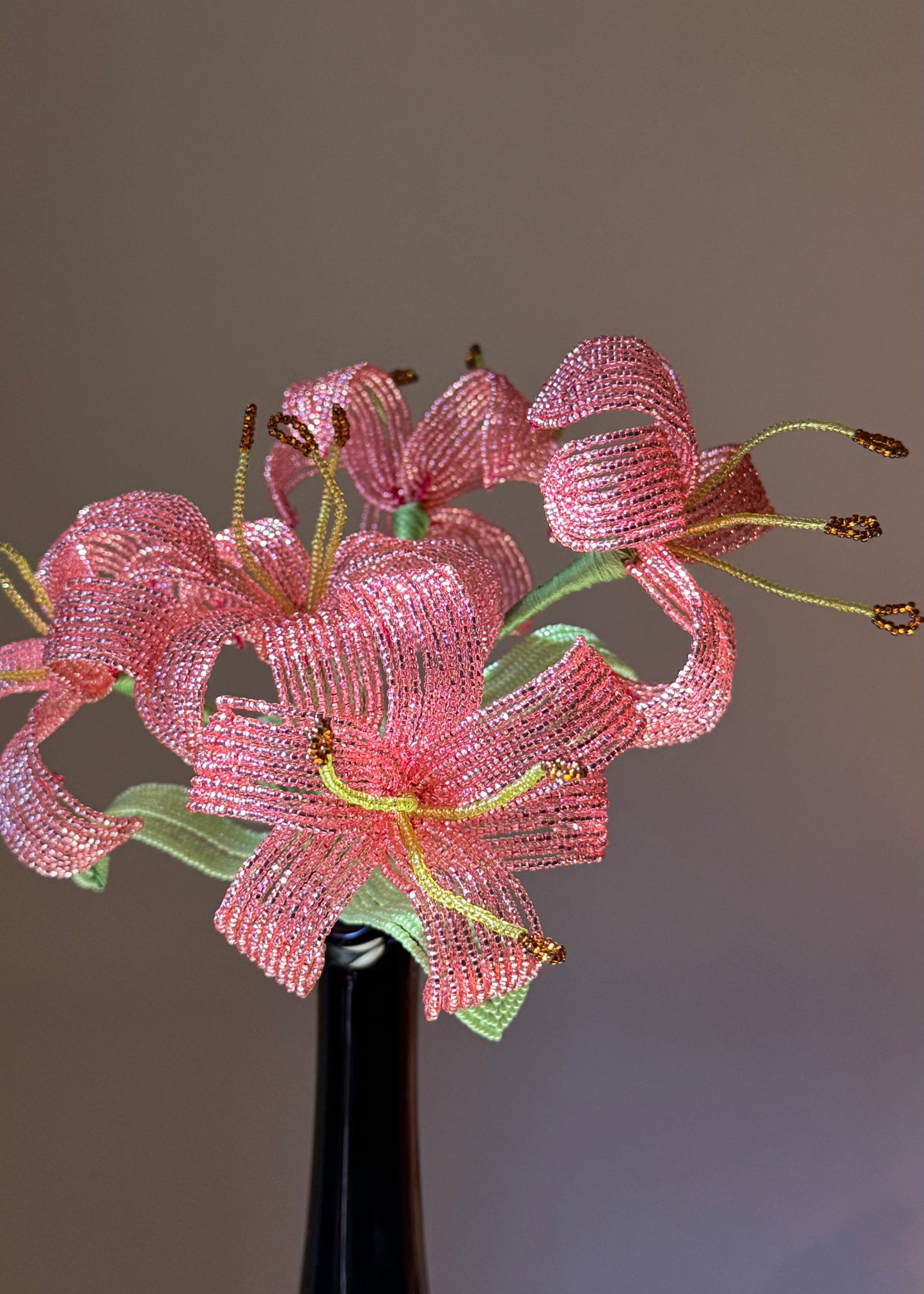 pink shimmer tiger lily bouquet (pre-order)