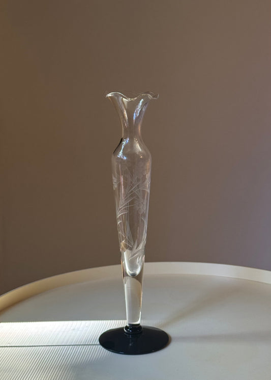tapered black stem vase