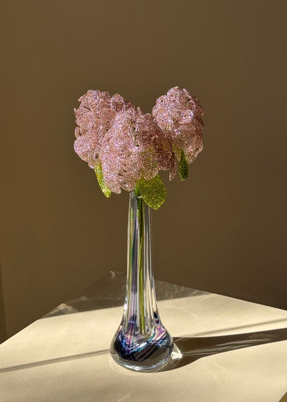 blue and purple crystal vase
