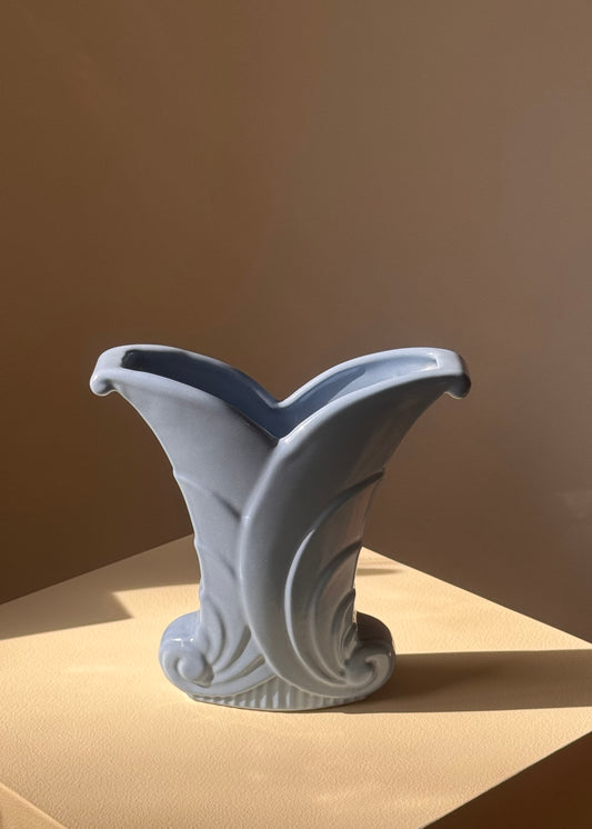 baby blue art deco vase