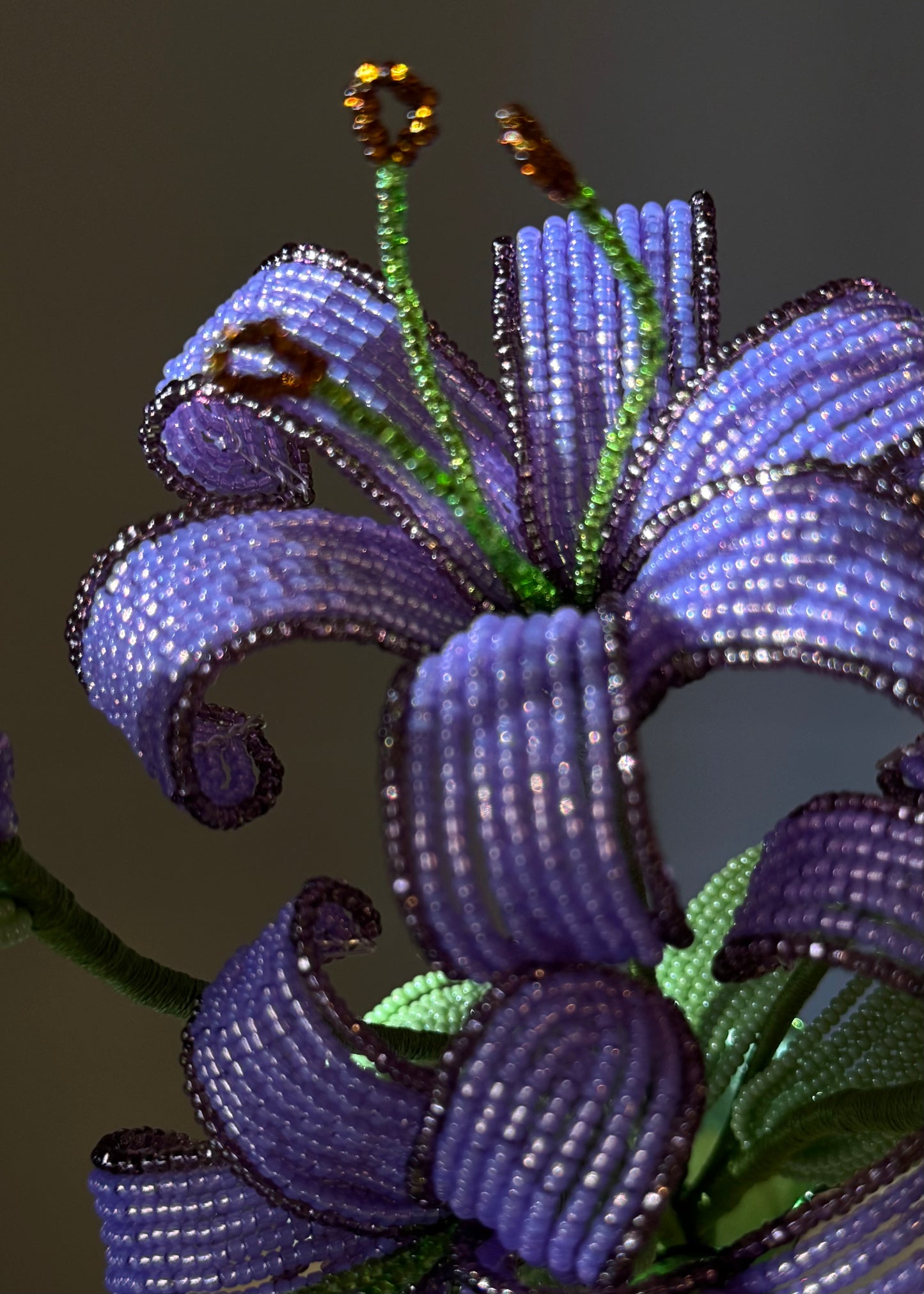 purple opal tiger lily bouquet