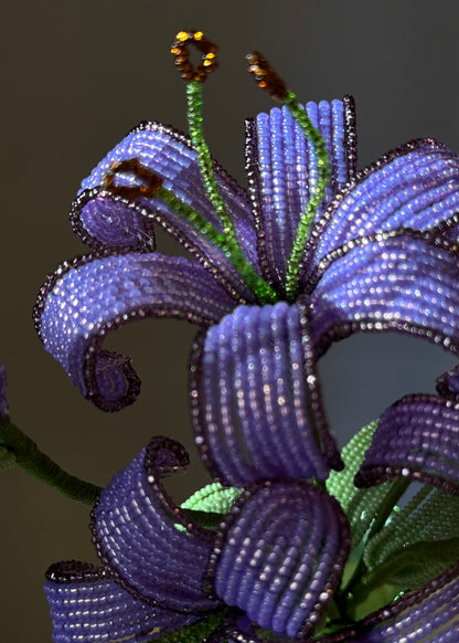purple opal tiger lily bouquet