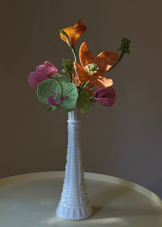 peach poppy bouquet