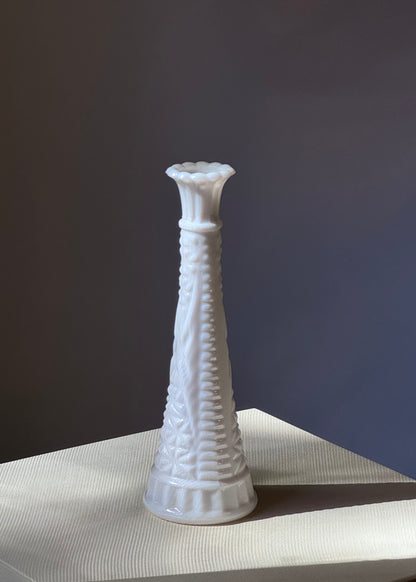 white milk glass vase