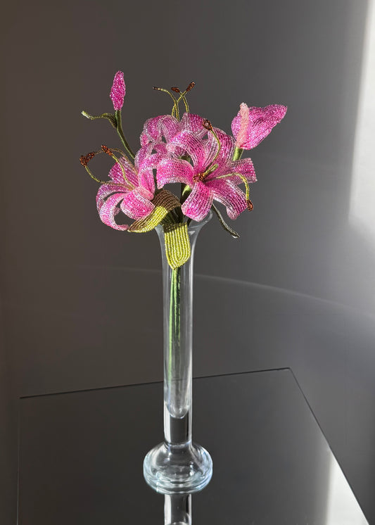 hot pink tiger lily bouquet