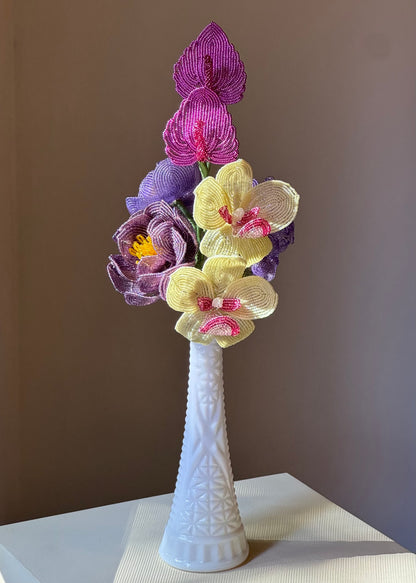 white milk glass vase