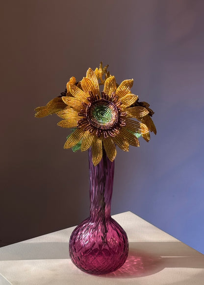 hot pink glass bulb vase