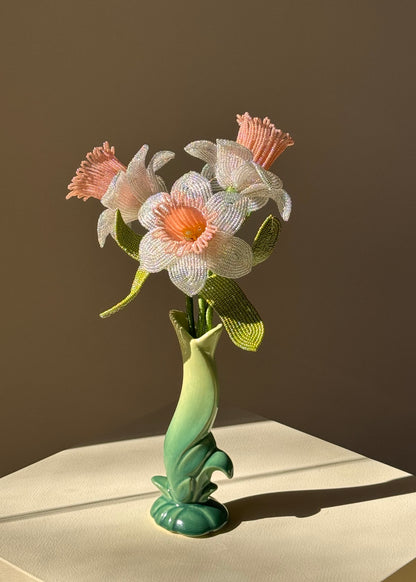ombré green bud vase