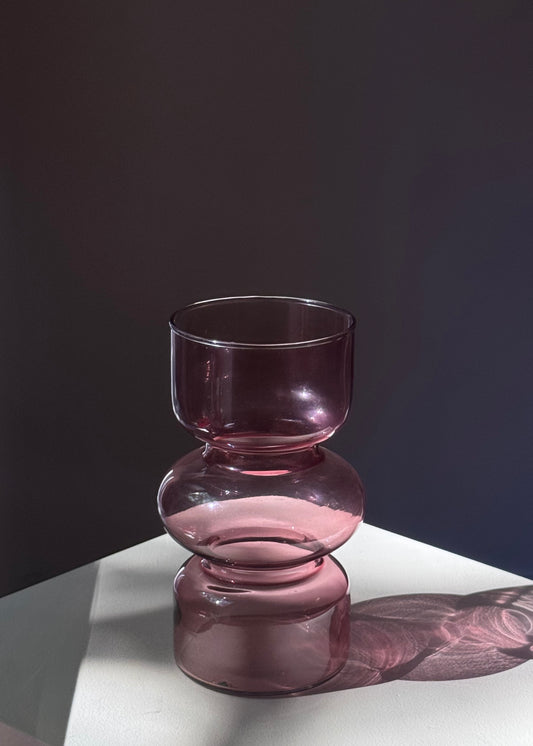 pink tubular vase