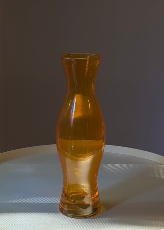 orange glass vase