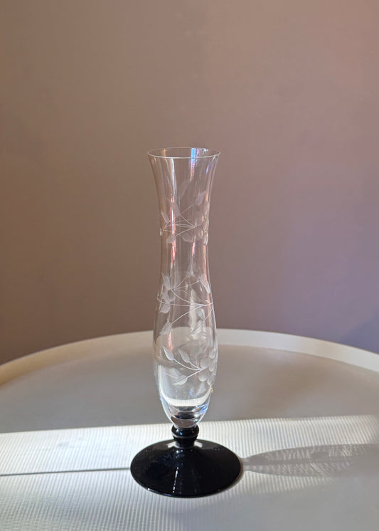 a-line black stemmed vase