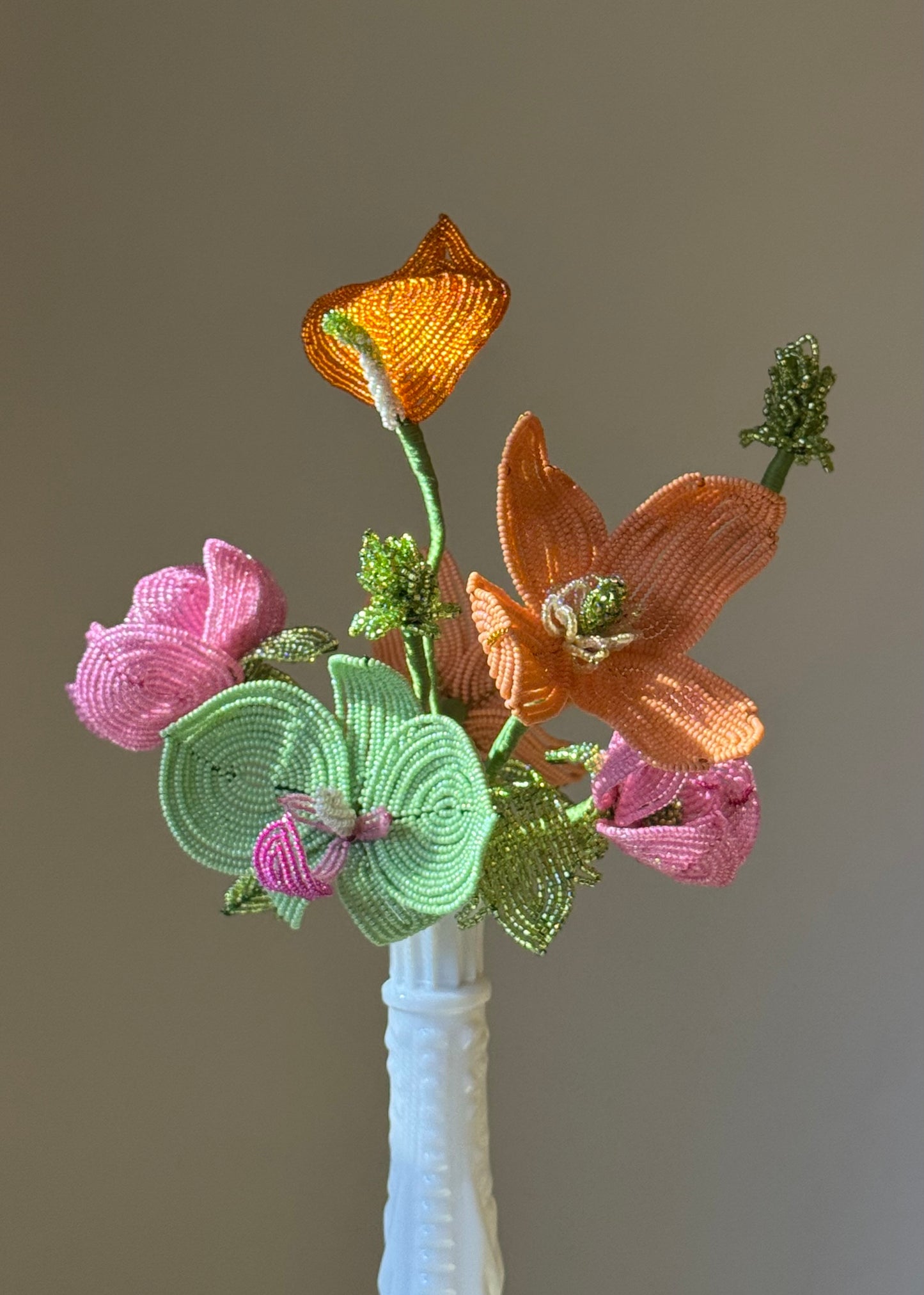 peach poppy bouquet