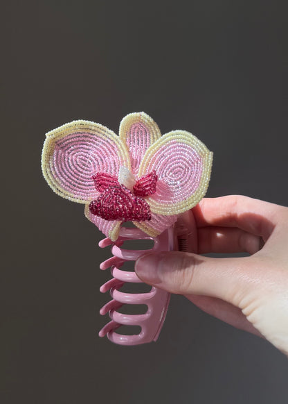 pink gradient orchid clip