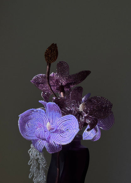 mixed purple orchid bouquet (pre-order)