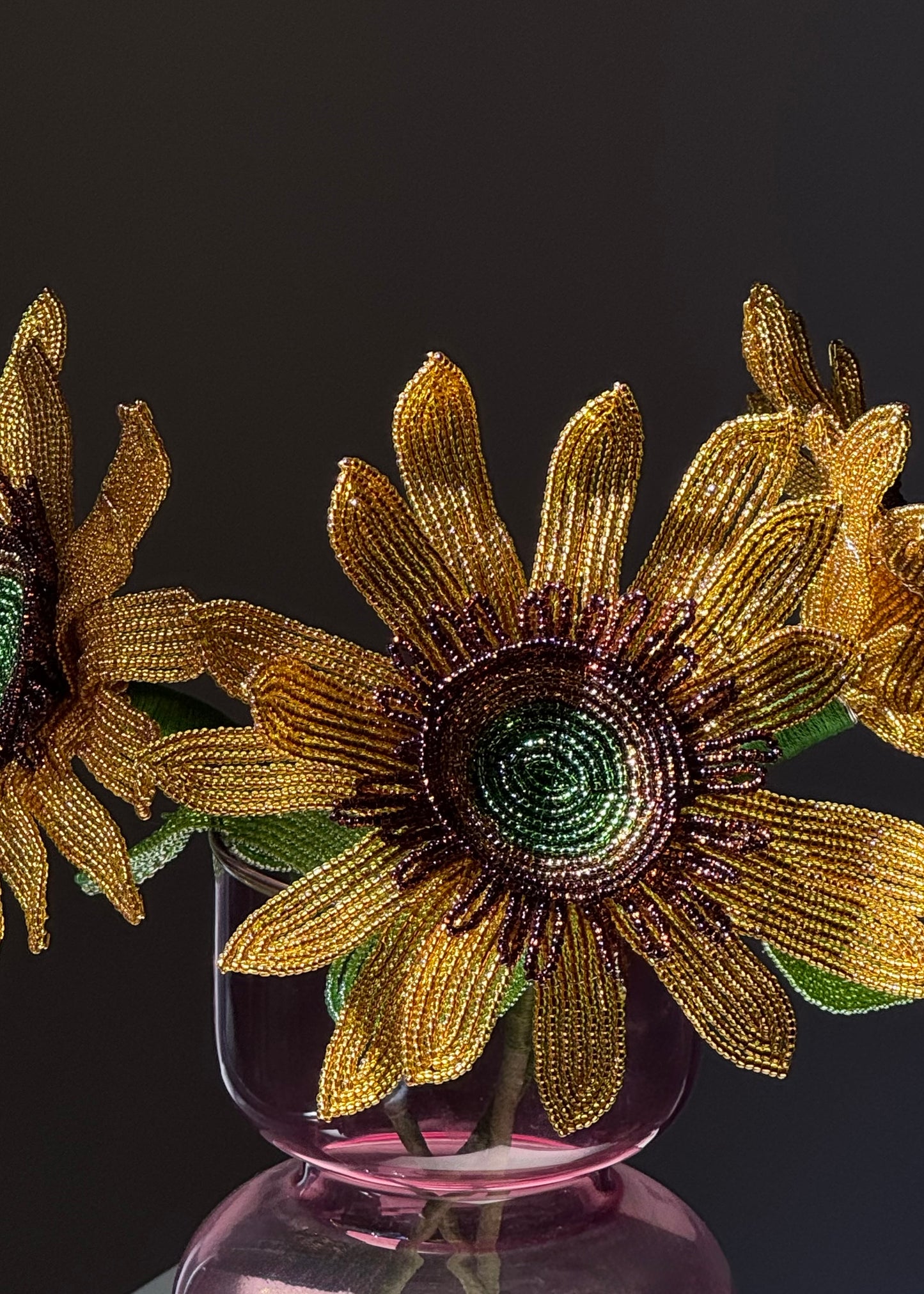 single sunflower stem
