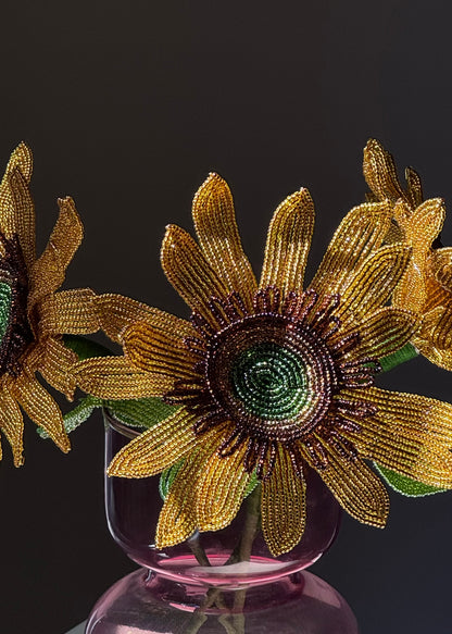 single sunflower stem