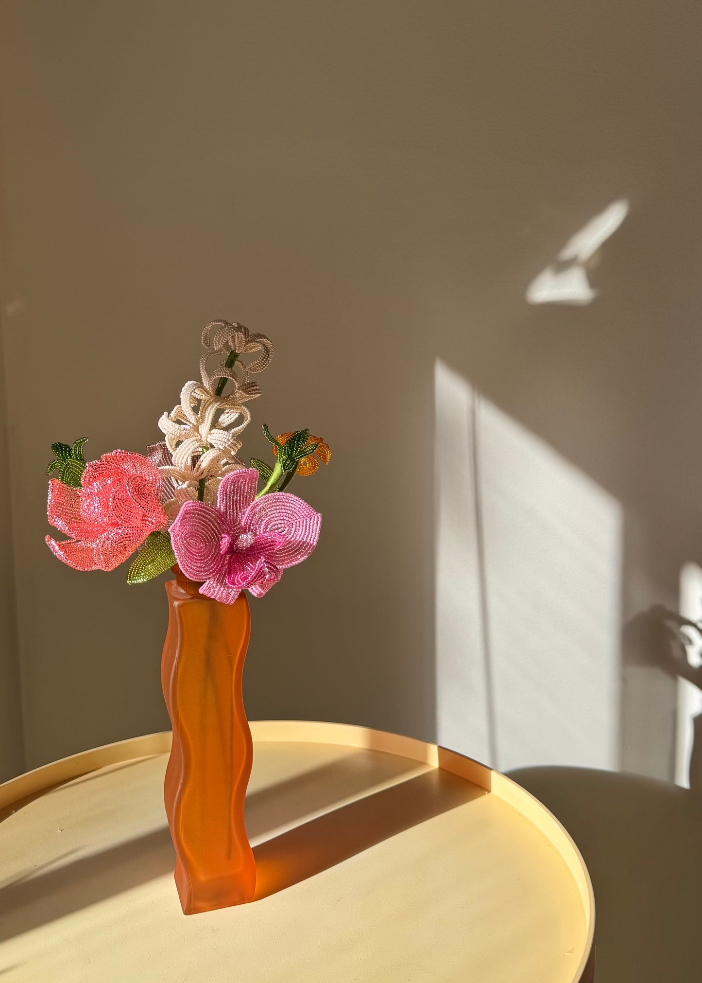 vintage orange ikea vase