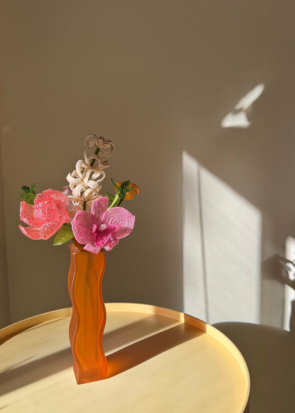 vintage orange ikea vase