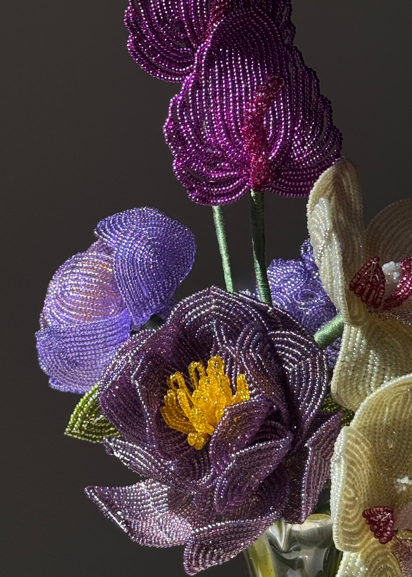 purple anthurium bouquet