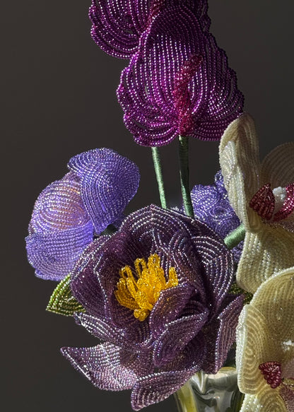 purple anthurium bouquet