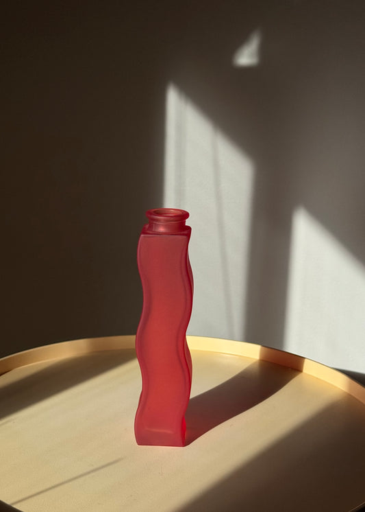 vintage red ikea vase