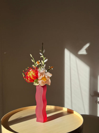 vintage red ikea vase