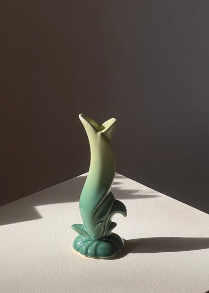 ombré green bud vase