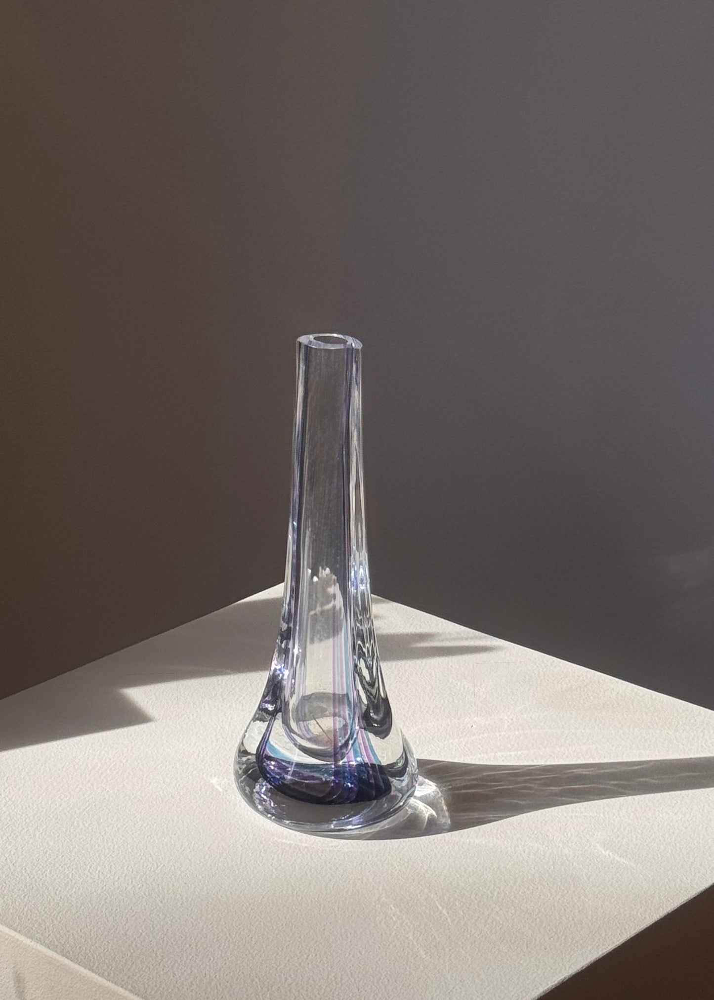 blue and purple crystal vase