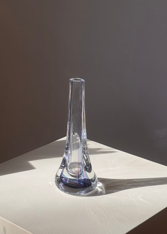 blue and purple crystal vase