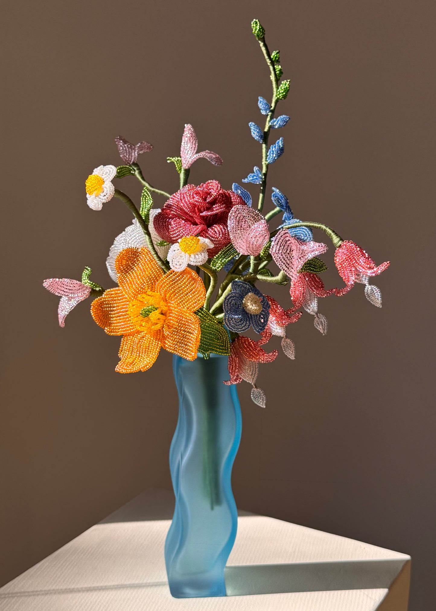 vintage blue IKEA vase