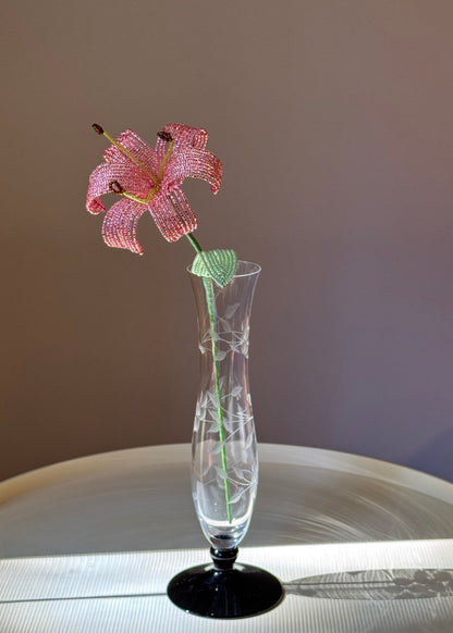 a-line black stemmed vase