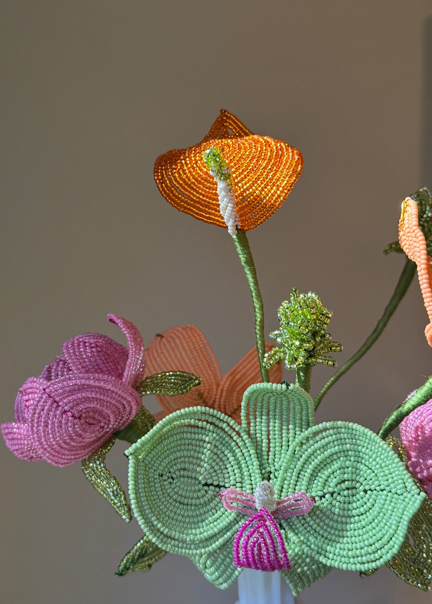 peach poppy bouquet