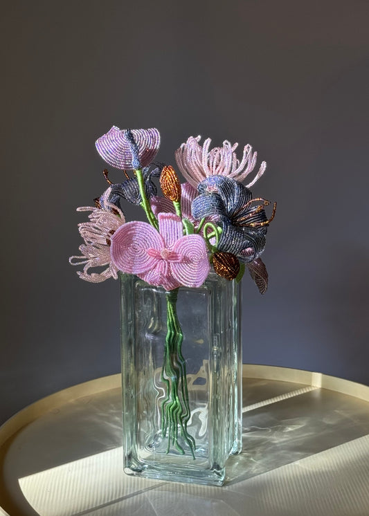 pink orchid bouquet